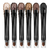 LUXAZA PRO Brown Eyeshadow Stick Makeup 6PCS Set, Neutral Eyeshadow Palette Metallic Shimmer Matte Cream Eye Shadow Eyeliner Bri