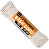 Xpose Safety #10 Sash Cord - 5/16 Inch x 100 Ft - White Cotton Rope with Nylon Core - Low Stretch Utility Cord for Window Sash,