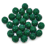 12mm Rhinestone Beads 100pcs 12mm Diameter Charms Mix Colors Randomly for Jewelry Making (Dark Green)