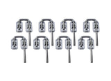 QCAA Sliding Door Loop Lock, Child Safe & Home Security, for Patio French Door, 1-1/4, Chrome Plated, 8 Pack, Made in Taiwan