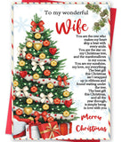 BENNLOOS Romantic Christmas Card for Wife from Husband, Sweet Wife Christmas Card Gifts for Women Her