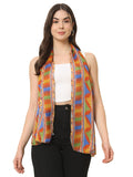 Trend Arrest Orange Abstract Printed Scarf