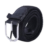 Zacharias MenS Stretchable Belt (Black_Free Size) (Pack Of 1)