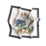Reema Prints Silk Satin Animal Print Digital Bandana (MultiColored_50X50Cm)