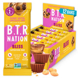B.T.R. Nation Vegan Keto Superfood Protein Bars - Peanut Butter Chocolate Chip BLISS | (12) Bars | Low Carb, Plant Based, Gluten