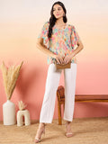 Modeve Women'S Floral Regular Fit Shirt (Mod-3330-Multi-L_Multicolour