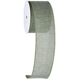 Meseey Sage Green Burlap Ribbon with Wired Edges - 2.5 x30ft Eco-Friendly Jute Ribbon for Rustic Weddings, Spring Wreaths & Sust
