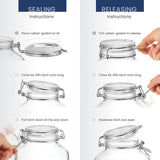 Bormioli Rocco Fido Clear Glass Jar With 85 Mm Gasket,0.5 Liter (Pack Of 2)