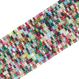 HAAMIIQII 2x4mm Natural Mixed Color Rondelle Spacer Beads 150Pcs Flat Disk Stone Semi Precious Gemstone Loose Beads for Jewelry