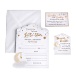 Lillian Rose Twinkle Little Star theme Baby Shower Invitation Set, White