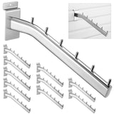 Yaocom 10 Pack Waterfall Faceout for Slatwall, Metal 6 Station 12 Inch Slatwall Accessory Slatwallwall Hangers Face Out Hook and