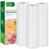 Moretoes Vacuum Sealer Bags, 3 Rolls 11 x 33' Food Vac Bags for Food Storage Saver, Commercial Grade Bag Rolls, BPA Free, Custom