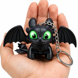 Dragon Keychain Toy with LED Light & Moving Wings, Night Glowing Dragon Keychain | Mini Fantasy Figure Creature Charm for Car Da