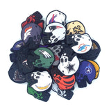 YOKUSHI 32 Pcs Football Silicone Focal Beads for Pens Bulk, Loose Rubber Rugby Helmet Shaped Bead for Beadable Beaded Pen Keycha