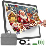 TOHETO Rechargeable A3 Light Pad with Carry Bag for Diamond Painting, Ultra Bright Tracing Light Box for Drawing, Wireless Light