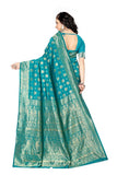 Sugathari Womens Banarasi Saree Pure Kanjivaram Silk Saree Soft New Ladies 2023 Design Wear Pattu Sarees Latest Cotton Party Sari Collections With Blouse Piece For Wedding Sadi (Sam Pari-161 Rama)
