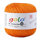 golo Crochet Thread Size 10 Cotton Yarn for Tatting Lace Thread Gold Yarn 632