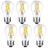 LiteHistory A15 LED Bulb 6W Equal E26 Bulb 60 Watt Non-Dimmable E26 Edison Bulb Neutral White 4000K Clear AC120V 600LM E26 LED B
