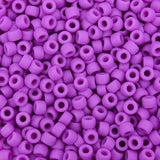 AUREHEN 300PCs Silicone Pony Beads for Hair Braiding, Purple Colors 6 * 9mm Soft Kandi Foca Beads for Bracelet Making, Pens, DIY