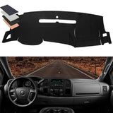 BDFHYK Dashboard Dash Cover PU Dash Mat Compatible with GMC Sierra 2007-2013, Compatible with Chevy Silverado 07-13 Models with