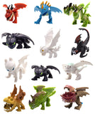 Toysvill How to Train Your Dragon Mini Figures Set, 12 Piece Multicolor Plastic Dragons, Cake Toppers Collection for Birthday Pa