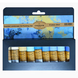Charvin Extra Fine Professional Oil Paint Set for Artists, Shades of Blue - Bonjour Set of 9, 20 ml Tubes, Finely Milled, Non-Ye