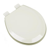 Bath D cor 1F1R5-02 Premium Molded Wood Round Toilet Seat with Adjustable Hinge & OSG, Biscuit