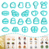 Tainsky Halloween Studs Polymer Clay Cutters, 22 Shapes Halloween Studs Clay Earrings Cutters for Clay Jewelry (C)