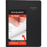 2024 ATAGLANCE Open Scheduling Weekly Planner, 63/4 x 83/4, Black, January To December 2024, 7085505