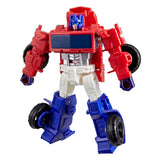 Transformers CYBERWORLD Optimus Prime Cyber Changers 4-Inch Action Figure, Quick Change to Truck Mode, Robot Toys for Boys and G