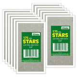 Presto-Stick Foil Star Stickers, 3/4, Silver, 175 Per Pack, 12 Packs