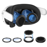 Lens Protector Cover Kit for Meta Quest 3, Blue Light Blocking Glasses with Glasses Spacer for Oculus Quest 3, Protector Anti-Sc