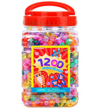 Praisebank Pony Beads, 1200pcs 6x9mm, Wholesale Beads, Bracelets Jewelry Making, Arts & Crafts(Glitter)