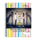 Amblitz 5 Subject Mega Spiral Notebook - Ruled -600 Pages, 70 Gsm, Size A4 Approx.