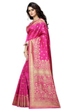 Sugathari Womens Banarasi Saree Pure Kanjivaram Silk Saree Soft New Ladies 2023 Design Wear Pattu Sarees Latest Cotton Party Sari Collections With Blouse Piece For Wedding Sadi (Sam Pari-100 Rani)