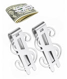 2Piece Money Clip Set, Minimalist Metal Money Clip Wallets For Men, Mirror Polished Silver Cash Clip For Pocket And Business Tr