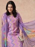 Anni Designer Women'S Rayon Blend Straight Printed Kurta With Pant & Dupatta (Zaggu Purple-Nw_M_Purple_Medium),Purple,M,,,