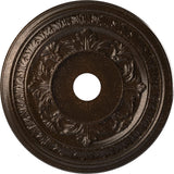 Ekena Millwork CMP22BAAMB Baltimore Thermoformed PVC Ceiling Medallion (Fits Canopies up to 7 3/4), 22OD x 3 1/2ID x 1P, Texture