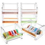 Outus 6 Pieces Washi Tape Dispenser Multi Masking Transparent Visible Washi Packaging Tape Cutter Roll Holder Organizer Desktop