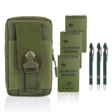 7Pack Waterproof Notebook Set with Weatherproof 3 Notepad 3 Pen 1 Waist Bag