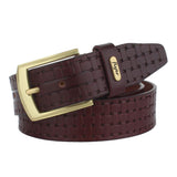 Flyer MenS Leather Belt (Formal/Casual) (Color Brown) (Size 32) Buckle Adjustable Size Genuine Leather (Br212932)