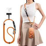 TORRAS Phone Lanyard with Hanging Loops, Adjustable Anti Theft Phone Strap Crossbody for iPhone 17 Pro,Skin-Friendly,2 Tabs, Uni