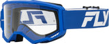 Fly Racing 2024 Youth Focus Goggle Blue/White With Clear Lens; 37-51153Y