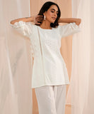 Libas Women'S Cotton Embroidered Straight Kurti (37152R_White White M