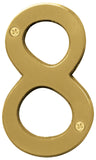 HY-KO Products BR-43BB/8 House Number 8 (Eight), 4 Inch, Brushed Brass