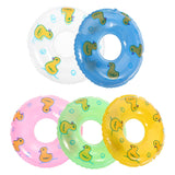Gadpiparty 5Pcs Mini Swim Rings for Dollhouse - Inflatable Pool Float for Kids Dolls - Baby Pool Toys