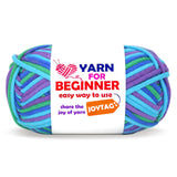 50g Rainbow Beginner Crochet Yarn for Crocheting and Knitting Multicolor Cotton Crochet Yarn for Beginners(Green Blue Purple)