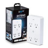 Geeni Smart WiFi 4 Outlet Plug with Surge Protection, No Hub Required Compatible with Alexa, Google Home, White 1Pack