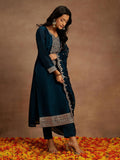Libas Women'S Silk Blend Kurta Sets (48168_Teal