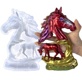 Voaesdk Large Horse Resin Molds Silicone, Cute Hollow Horse Epoxy Moulds, DIY 3D Large Animal Silicone Mold for Resin Casting,Wa